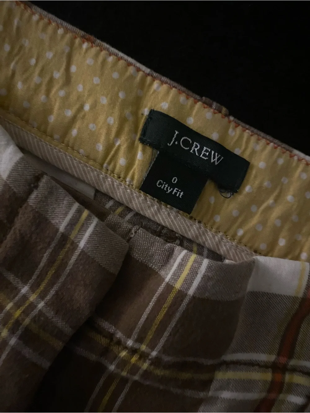 J.Crew Plaid Brown Women's Cotton Shorts